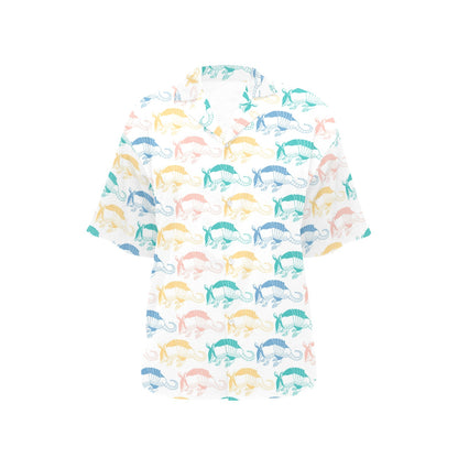 Armadillo Pattern Print Design 05 Women's Hawaiian Shirt