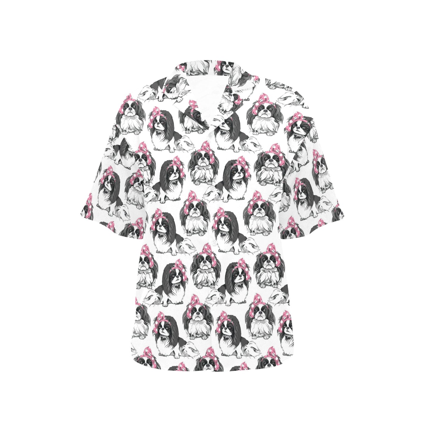Japanese Chin Pattern Print Design 01 Women's Hawaiian Shirt