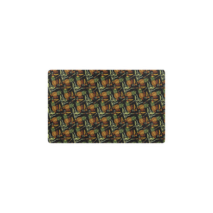Aloha Hawaii Time Design Themed Print Kitchen Mat