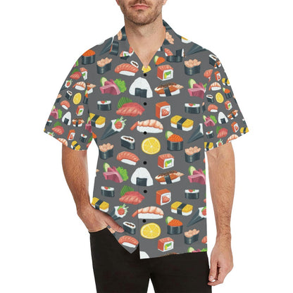Sushi Print Design LKS302 Men's Hawaiian Shirt