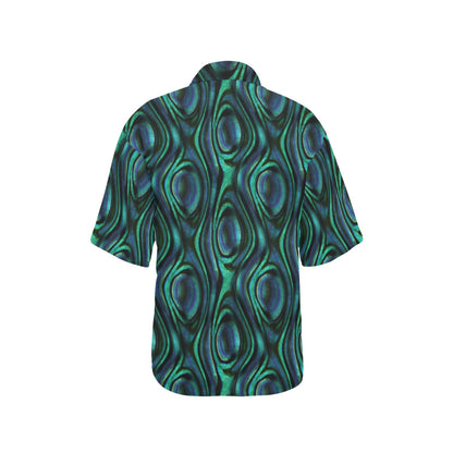 Abalone Pattern Print Design 01 Women's Hawaiian Shirt