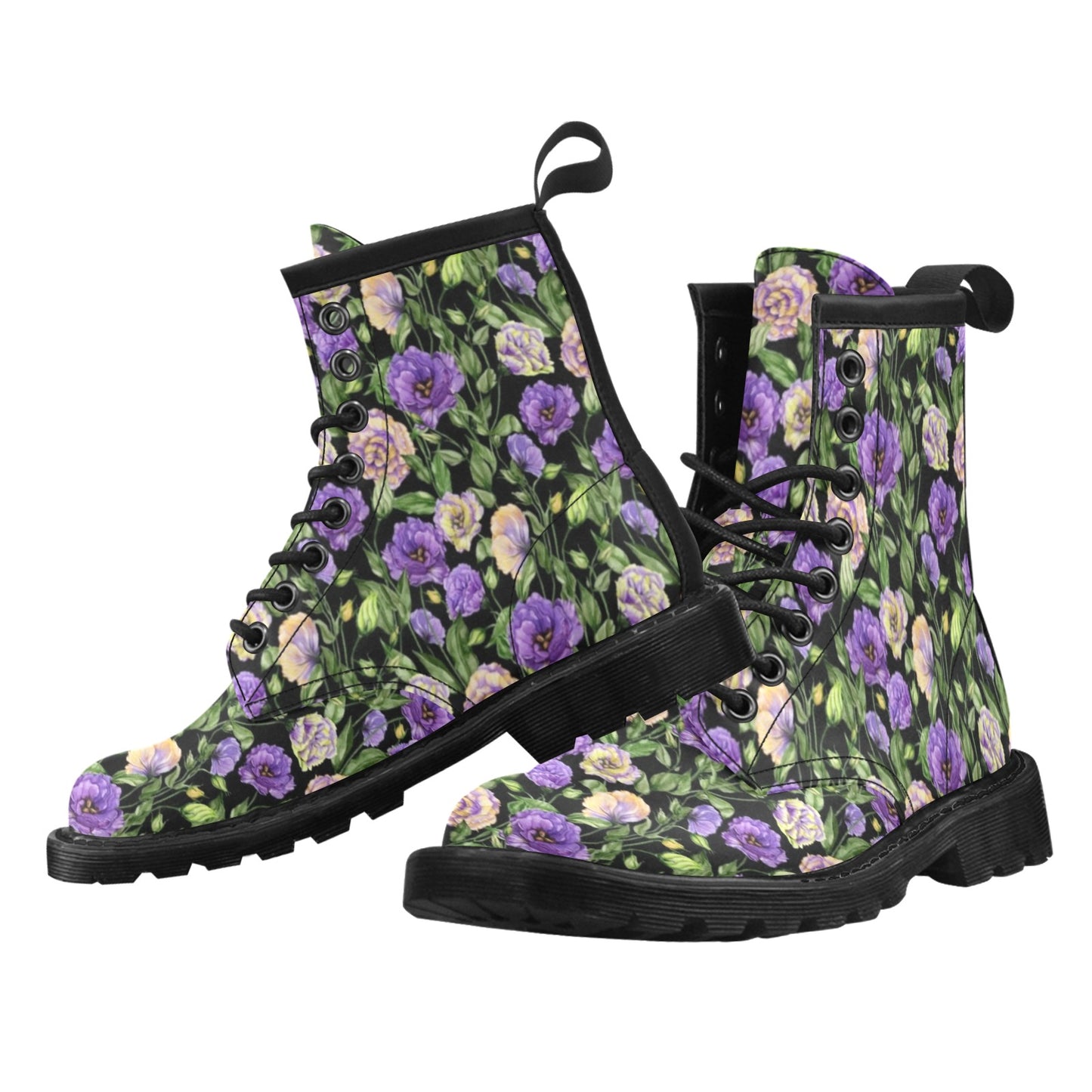 Lisianthus Pattern Print Design LT02 Women's Boots