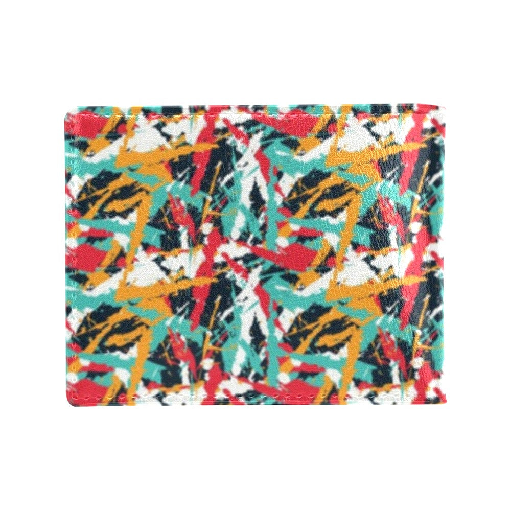 Splatter Print Design LKS304 Men's ID Card Wallet