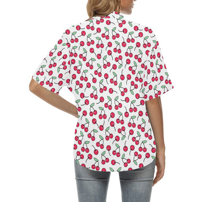 Cherry Pattern Print Design 03 Women's Hawaiian Shirt