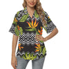 Bird Of Paradise Pattern Print Design BOP07 Women's Hawaiian Shirt