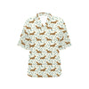 Dachshund Pattern Print Design 01 Women's Hawaiian Shirt