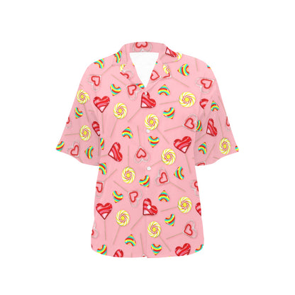 Lollipop Pattern Print Design LL05 Women's Hawaiian Shirt