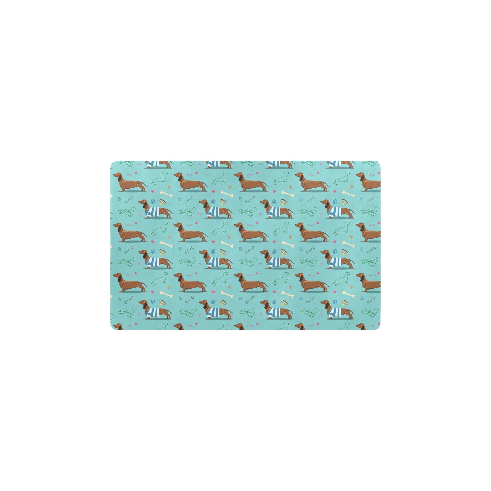 Dachshund Paw Decorative Print Pattern Kitchen Mat