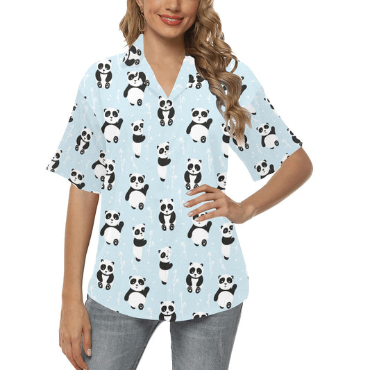 Panda Pattern Print Design A01 Women's Hawaiian Shirt