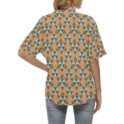 Celtic Pattern Print Design 08 Women's Hawaiian Shirt
