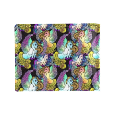 Unicorn With Wings Print Pattern Men's ID Card Wallet