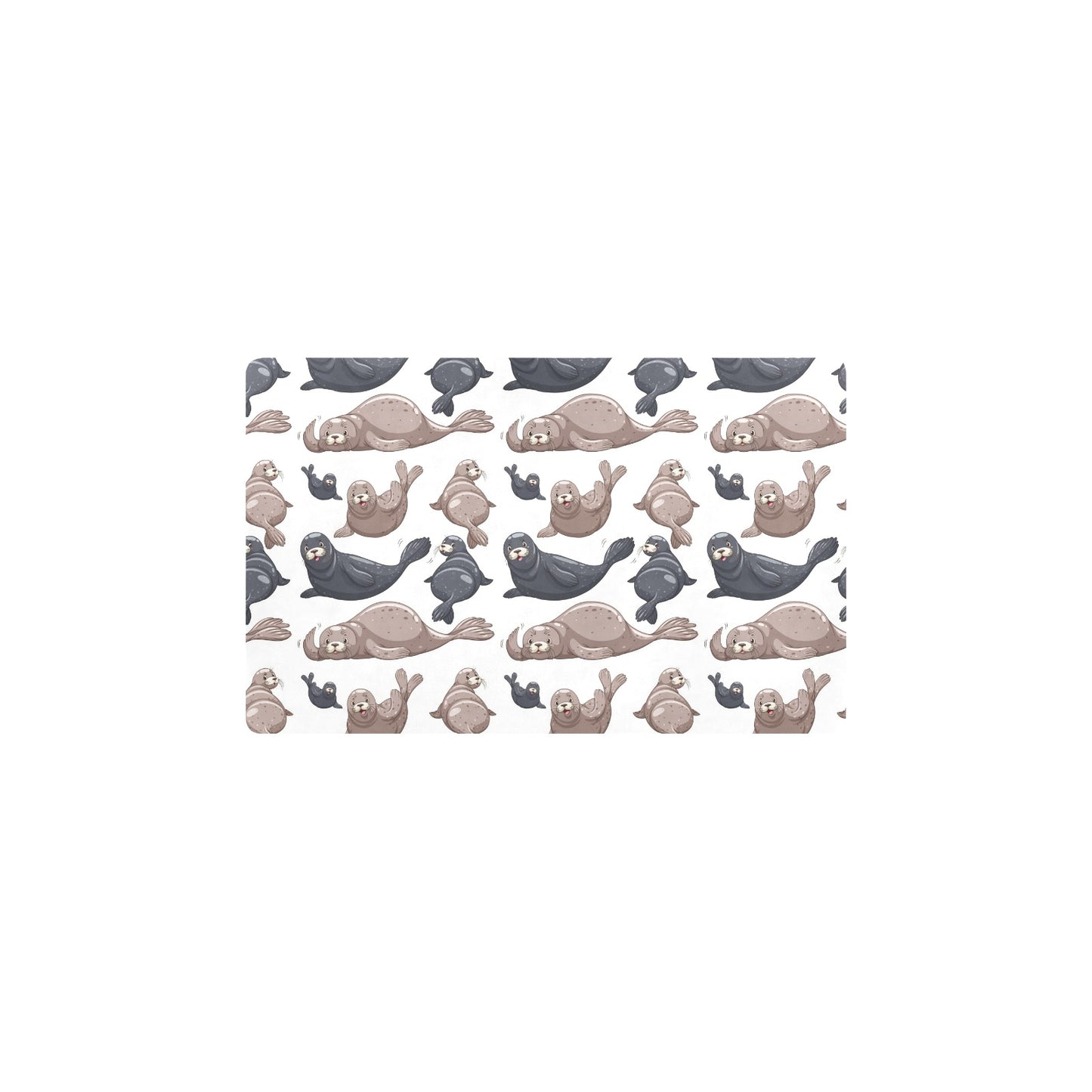 Sea Lion Pattern Print Design 02 Kitchen Mat