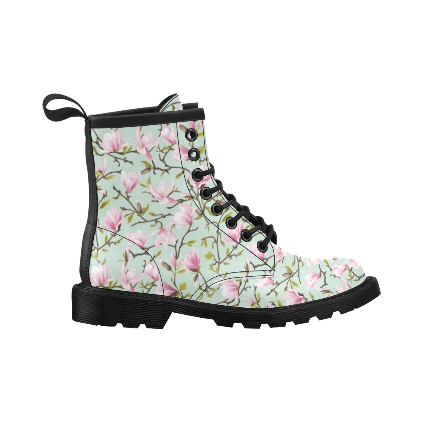 Magnolia Pattern Print Design MAG04 Women's Boots