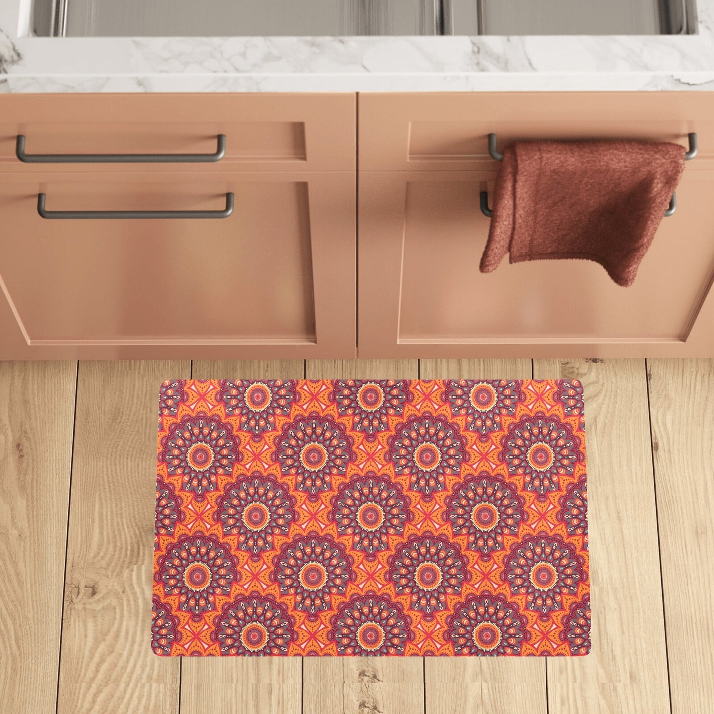 Bohemian Pattern Print Design 04 Kitchen Mat