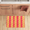 Orange Hibiscus Pattern Print Design HB018 Kitchen Mat