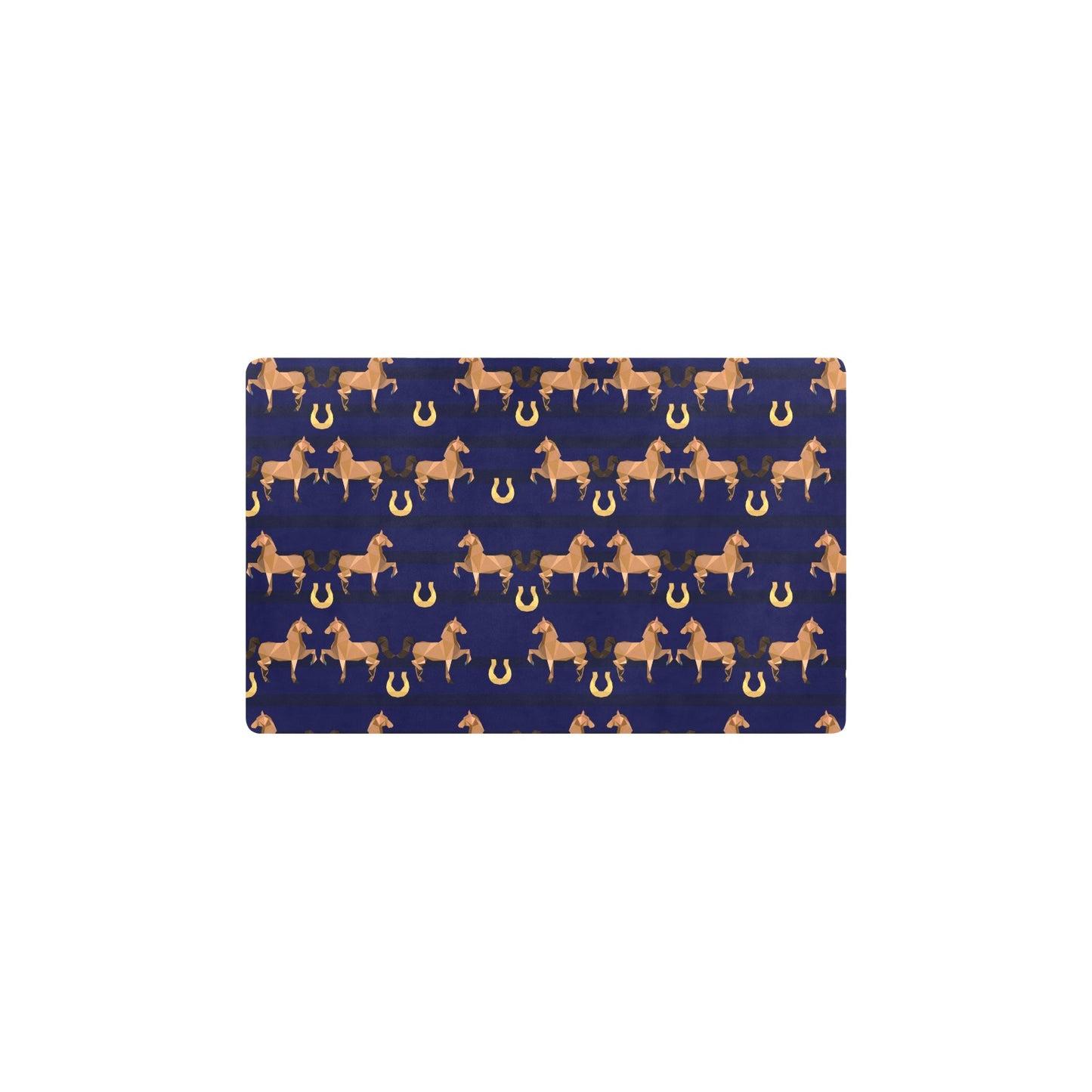 Horse Luxury Themed Pattern Print Kitchen Mat