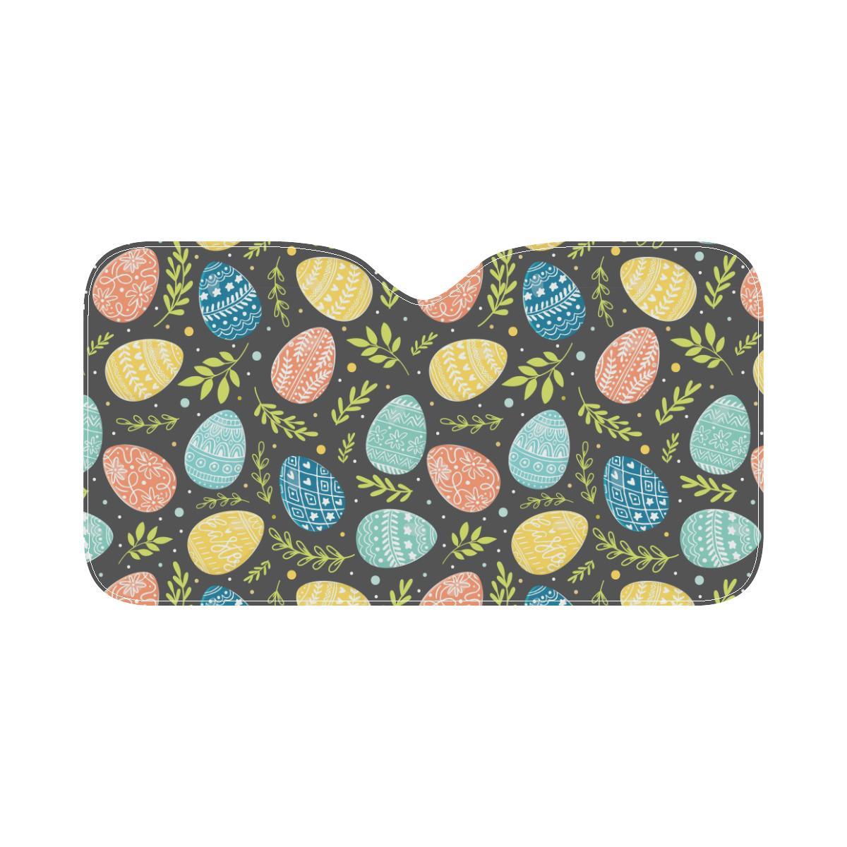 Easter Eggs Pattern Print Design RB01 Car Sun Shade-JorJune