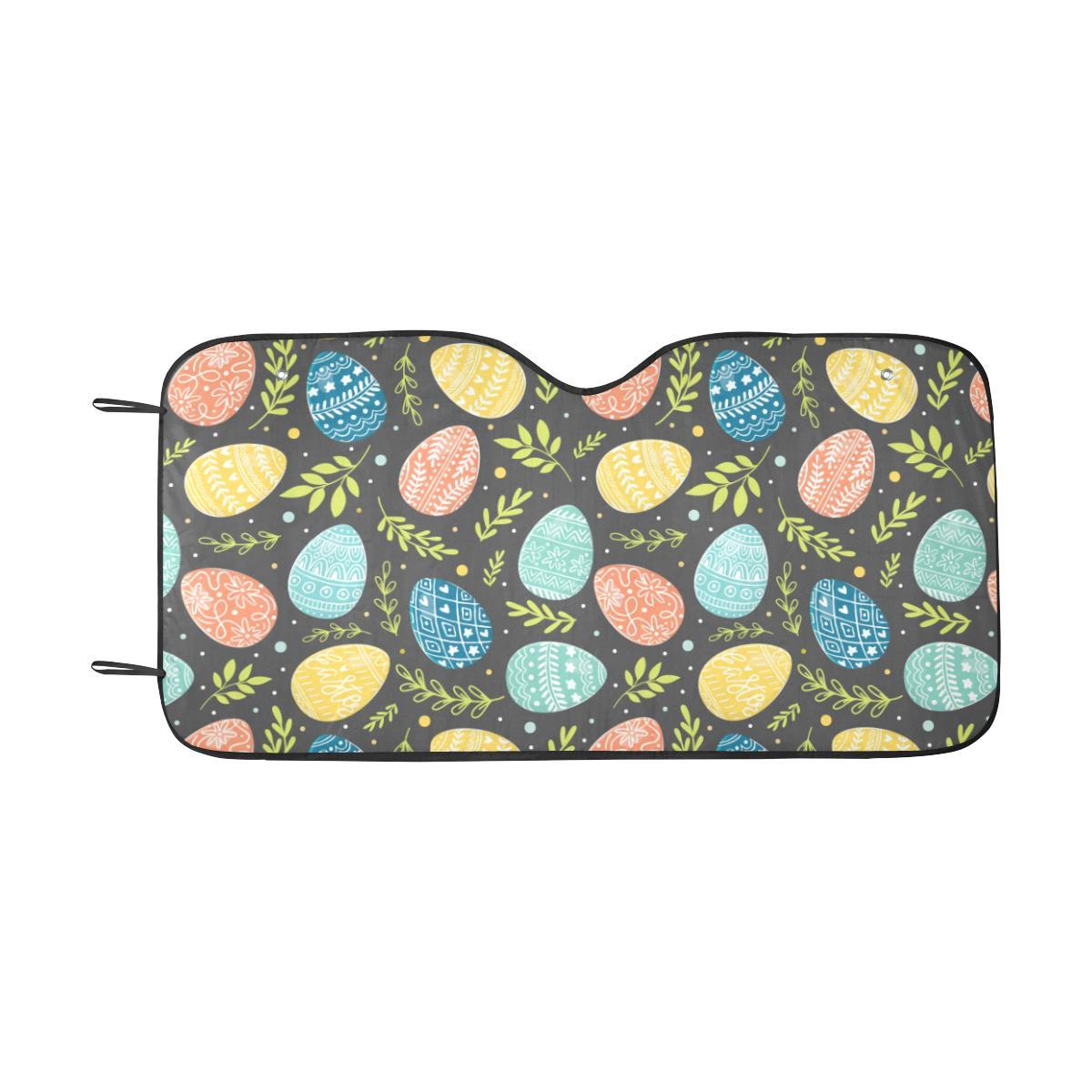 Easter Eggs Pattern Print Design RB01 Car Sun Shade-JorJune