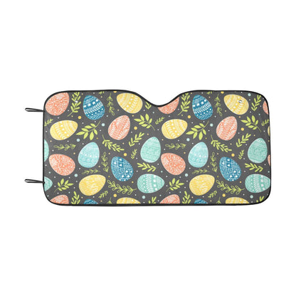 Easter Eggs Pattern Print Design RB01 Car Sun Shade-JorJune