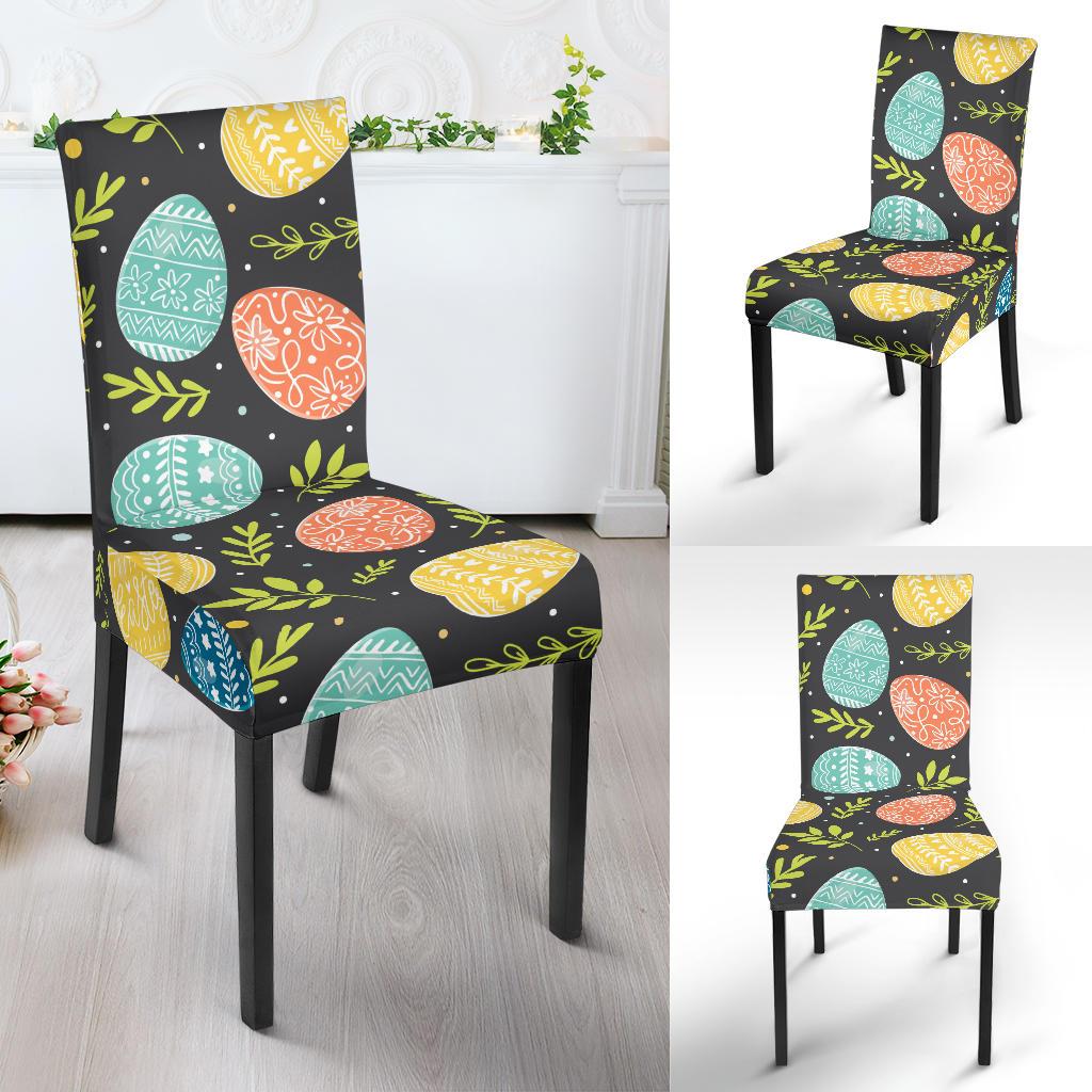 Easter Eggs Pattern Print Design RB01 Dining Chair Slipcover-JORJUNE.COM