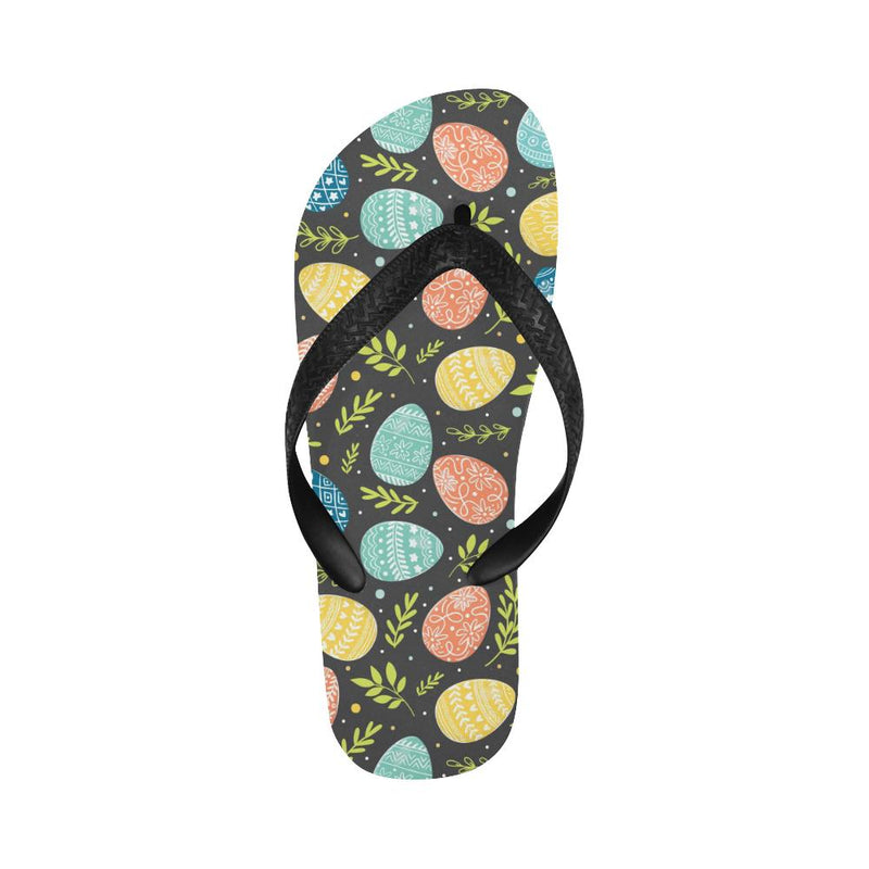 Easter Eggs Pattern Print Design RB01 Flip Flops-JorJune