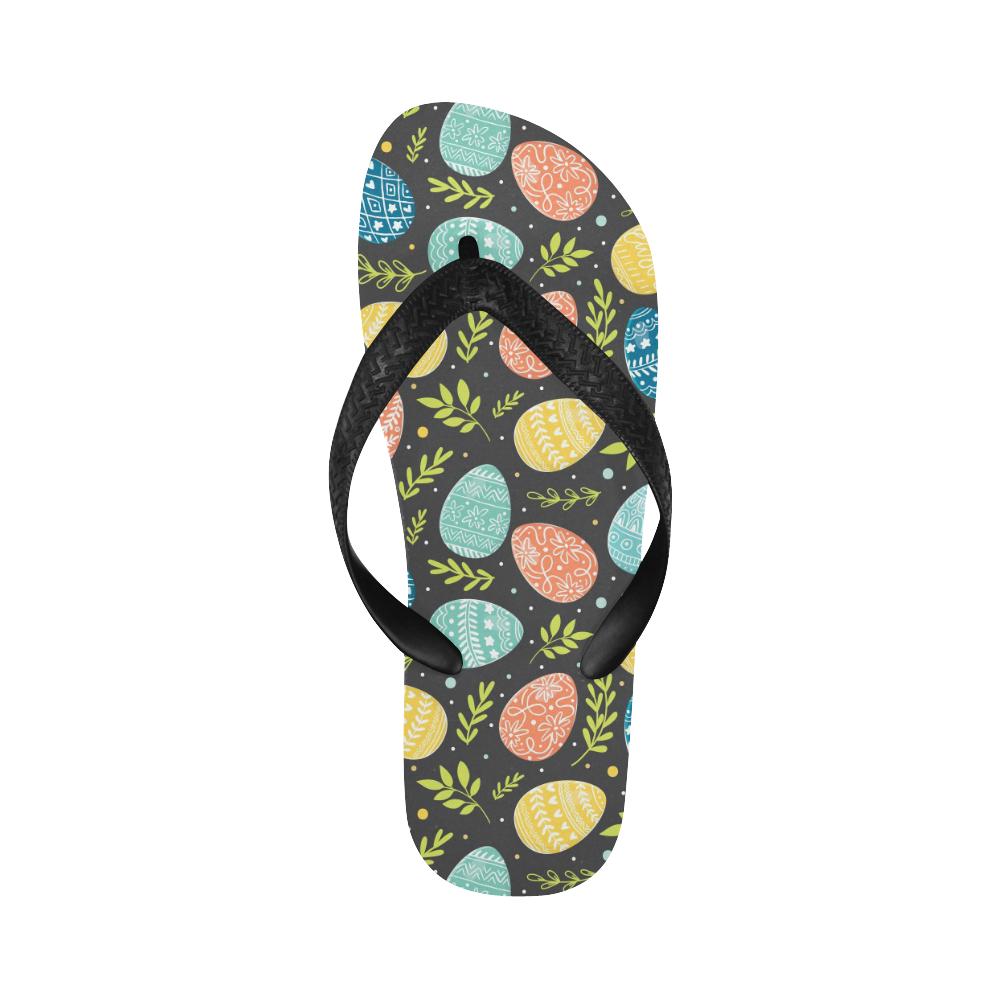 Easter Eggs Pattern Print Design RB01 Flip Flops-JorJune