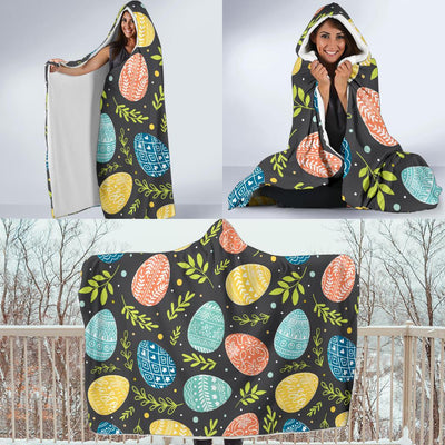 Easter Eggs Pattern Print Design RB01 Hooded Blanket-JORJUNE.COM