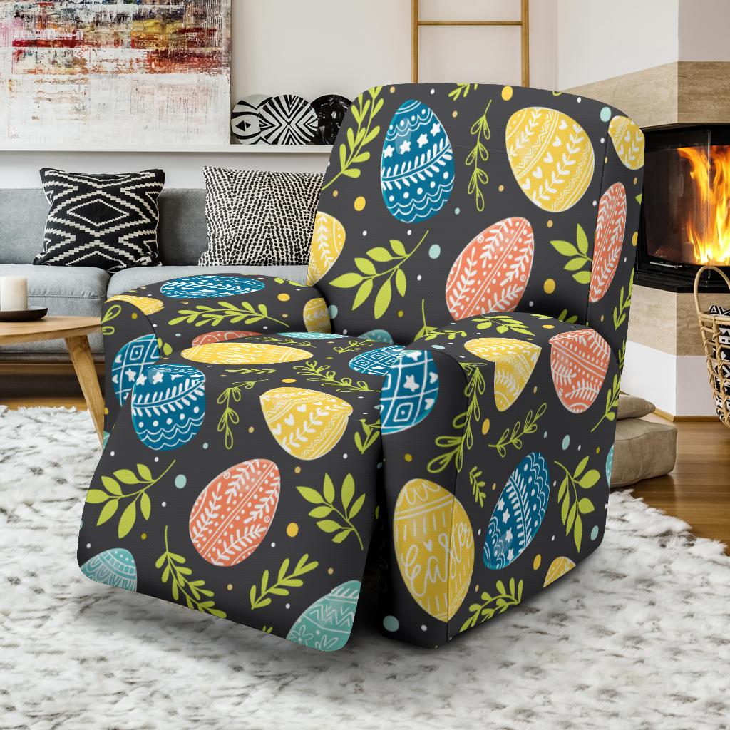 Easter Eggs Pattern Print Design RB01 Recliner Slipcover-JORJUNE.COM