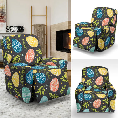Easter Eggs Pattern Print Design RB01 Recliner Slipcover-JORJUNE.COM
