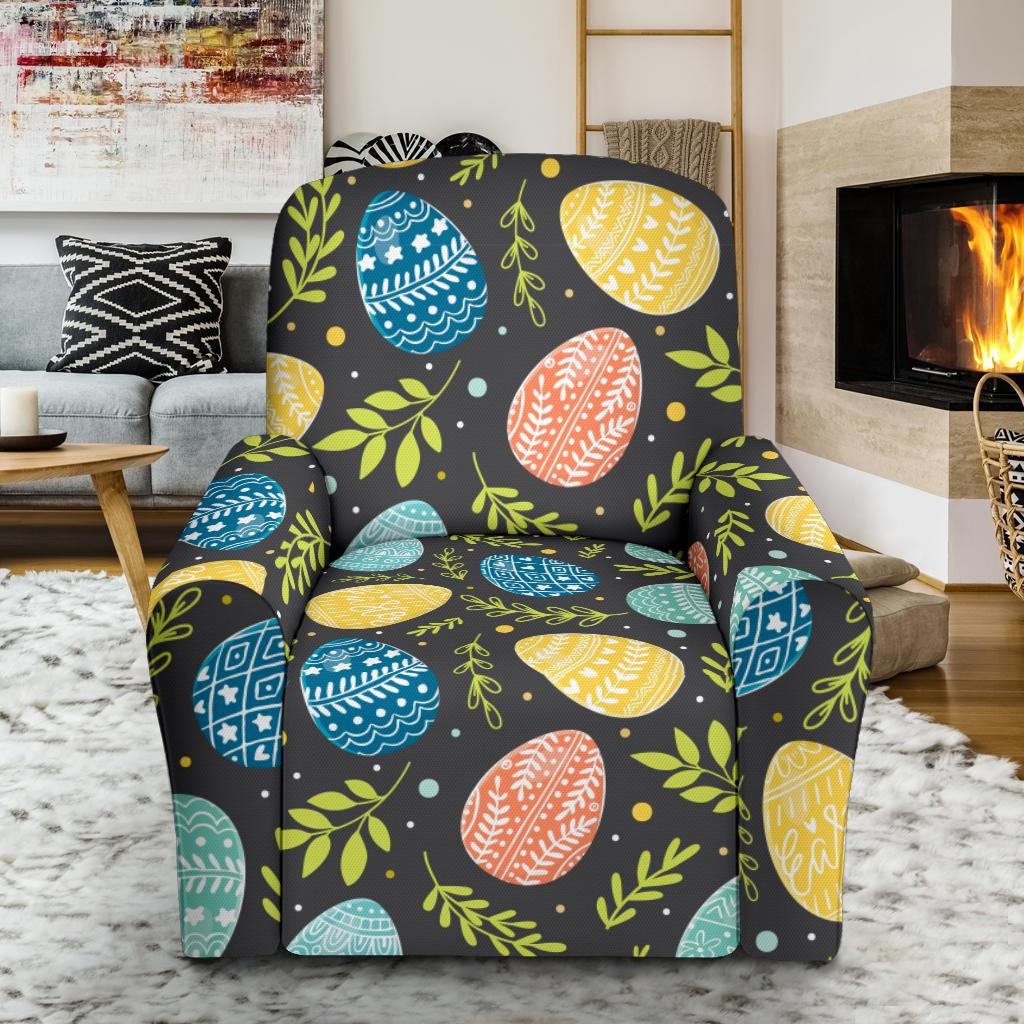 Easter Eggs Pattern Print Design RB01 Recliner Slipcover-JORJUNE.COM