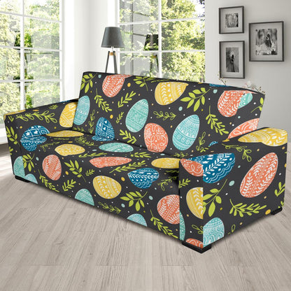 Easter Eggs Pattern Print Design RB01 Sofa Slipcover-JORJUNE.COM