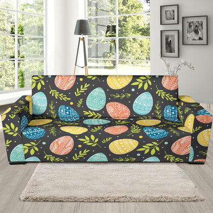 Easter Eggs Pattern Print Design RB01 Sofa Slipcover-JORJUNE.COM