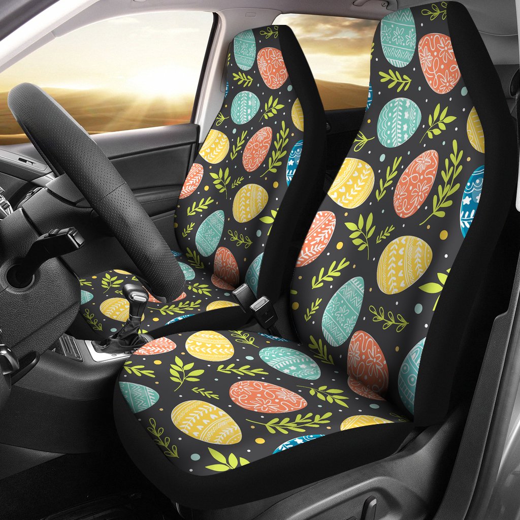 Easter Eggs Pattern Print Design RB01 Universal Fit Car Seat Covers-JorJune