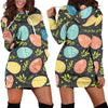 Easter Eggs Pattern Print Design RB01 Women Hoodie Dress