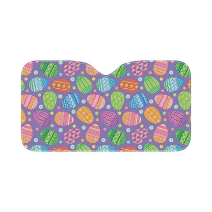 Easter Eggs Pattern Print Design RB010 Car Sun Shade-JorJune