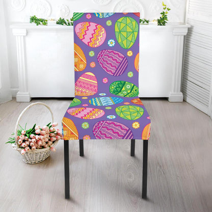 Easter Eggs Pattern Print Design RB010 Dining Chair Slipcover-JORJUNE.COM