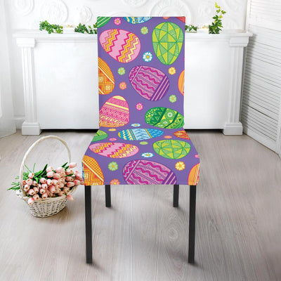 Easter Eggs Pattern Print Design RB010 Dining Chair Slipcover-JORJUNE.COM