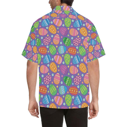 Easter Eggs Pattern Print Design RB010 Men Hawaiian Shirt-JorJune