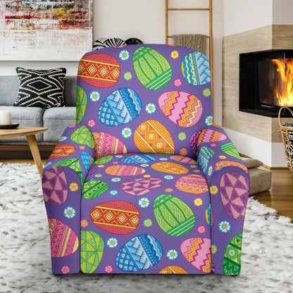Easter Eggs Pattern Print Design RB010 Recliner Slipcover-JORJUNE.COM