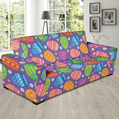 Easter Eggs Pattern Print Design RB010 Sofa Slipcover-JORJUNE.COM