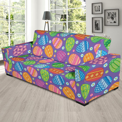 Easter Eggs Pattern Print Design RB010 Sofa Slipcover-JORJUNE.COM