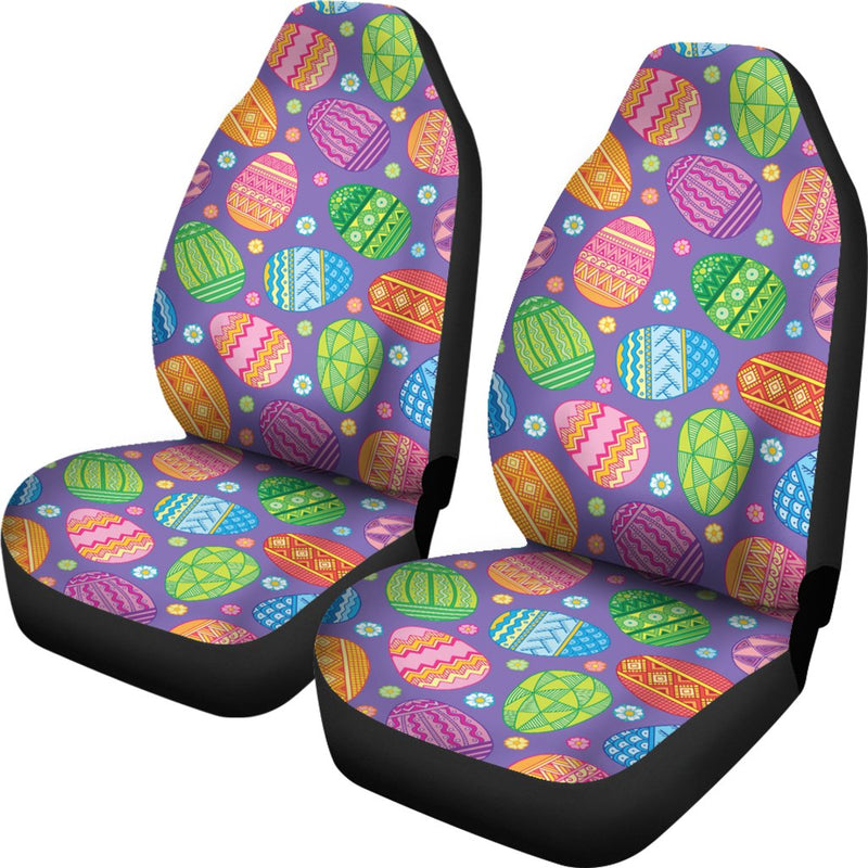 Easter Eggs Pattern Print Design RB010 Universal Fit Car Seat Covers-JorJune