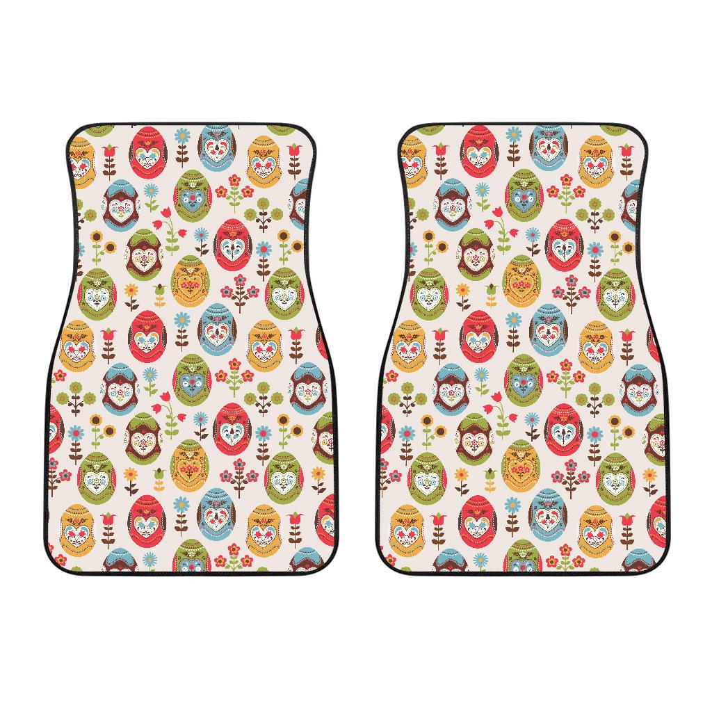Easter Eggs Pattern Print Design RB011 Car Floor Mats-JorJune