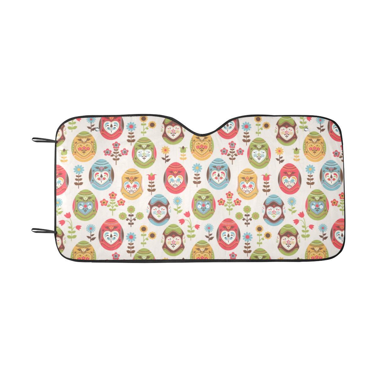 Easter Eggs Pattern Print Design RB011 Car Sun Shade-JorJune