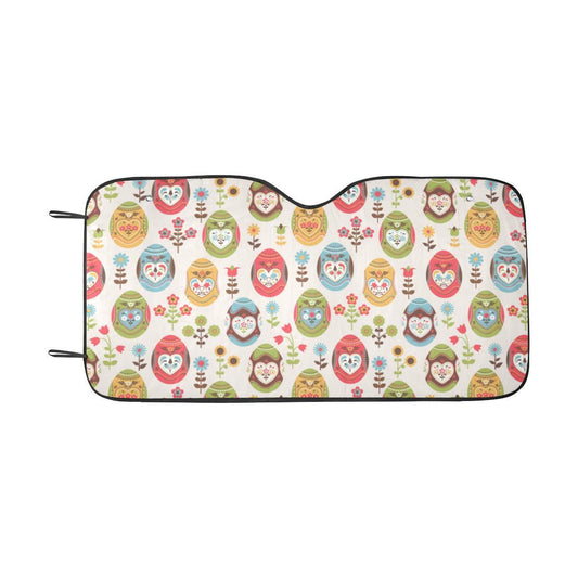 Easter Eggs Pattern Print Design RB011 Car Sun Shade-JorJune