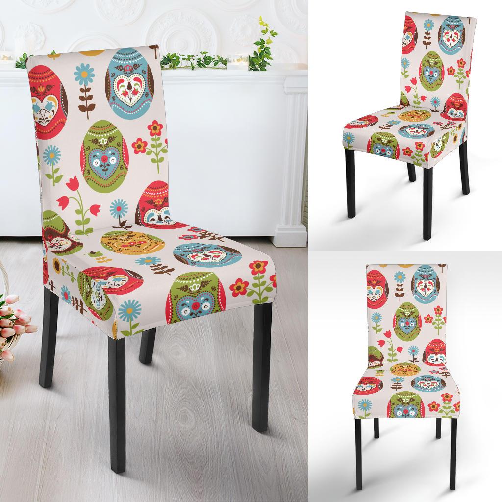 Easter Eggs Pattern Print Design RB011 Dining Chair Slipcover-JORJUNE.COM