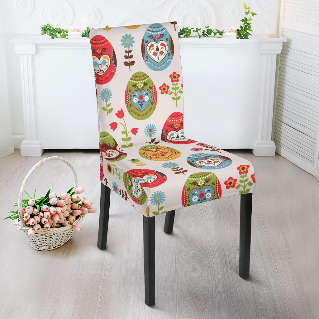 Easter Eggs Pattern Print Design RB011 Dining Chair Slipcover-JORJUNE.COM
