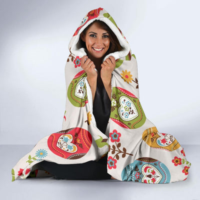 Easter Eggs Pattern Print Design RB011 Hooded Blanket-JORJUNE.COM