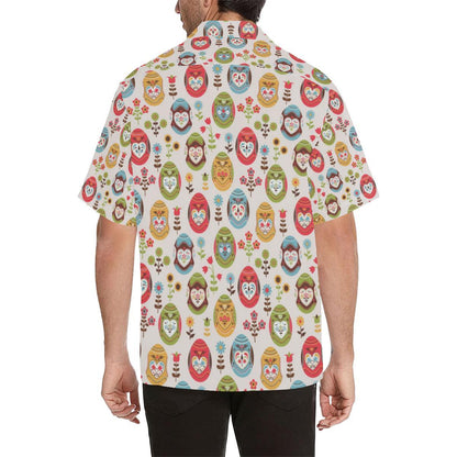 Easter Eggs Pattern Print Design RB011 Men Hawaiian Shirt-JorJune