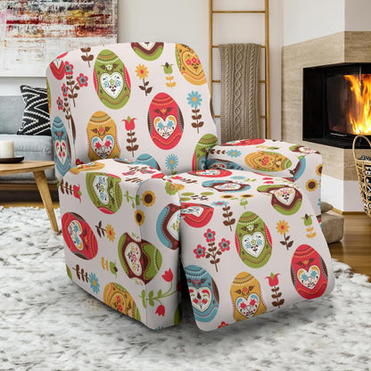 Easter Eggs Pattern Print Design RB011 Recliner Slipcover-JORJUNE.COM